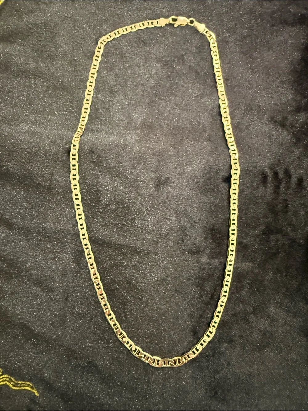 18K Gold Dipped Mariner Link Necklace - 18 Inch